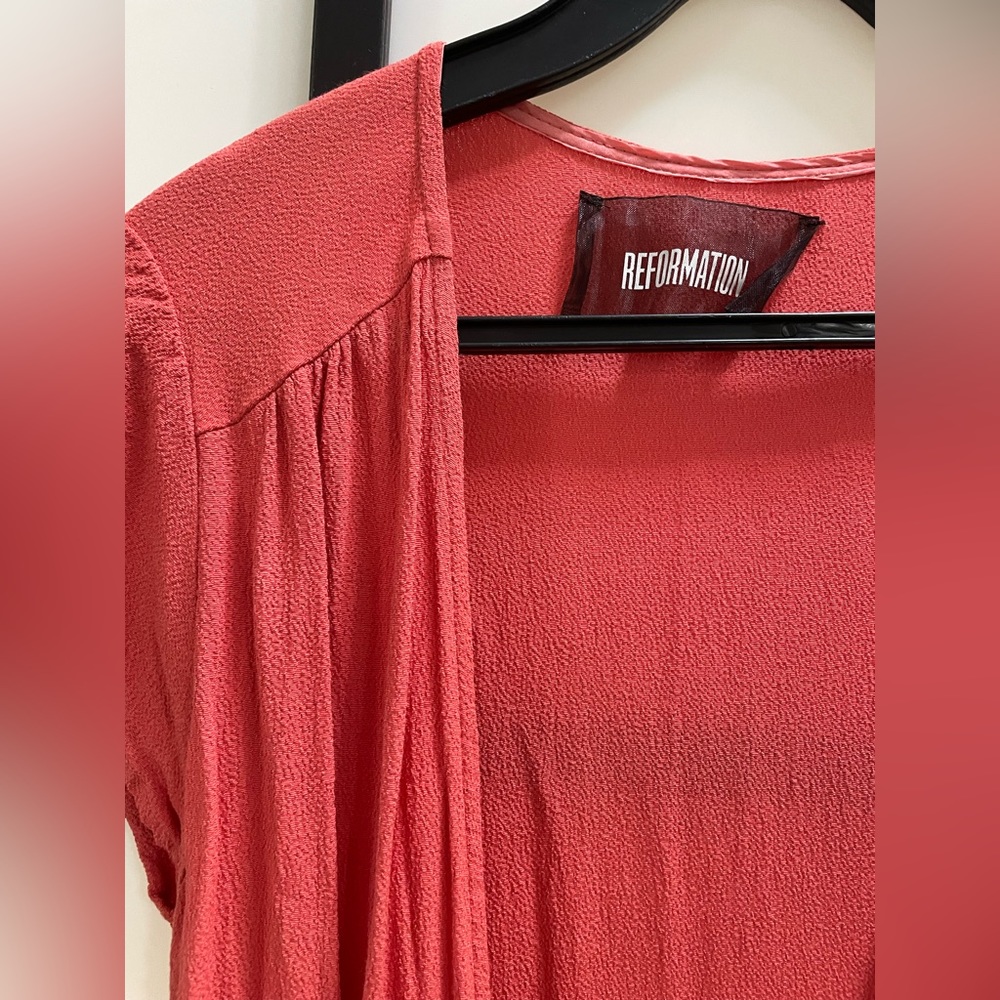 Reformation Coral Pink Mini Dress